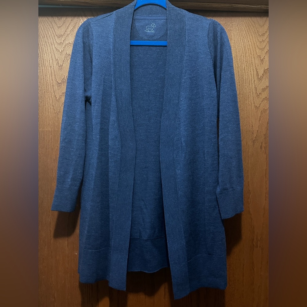 Woolx Macie Twilight Storm Open Cardigan M NWOT